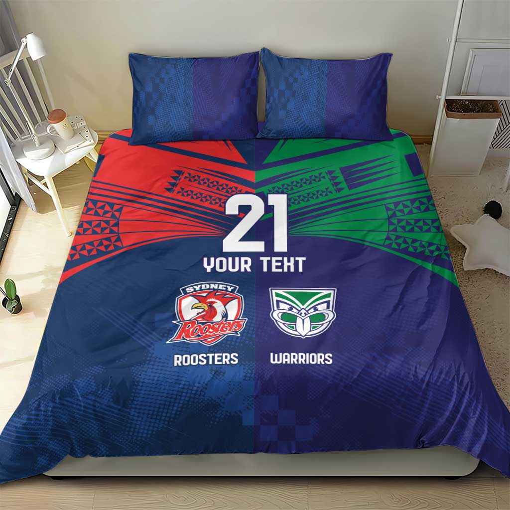 Custom Warriors-Roosters Bedding Set Together Sporty Style