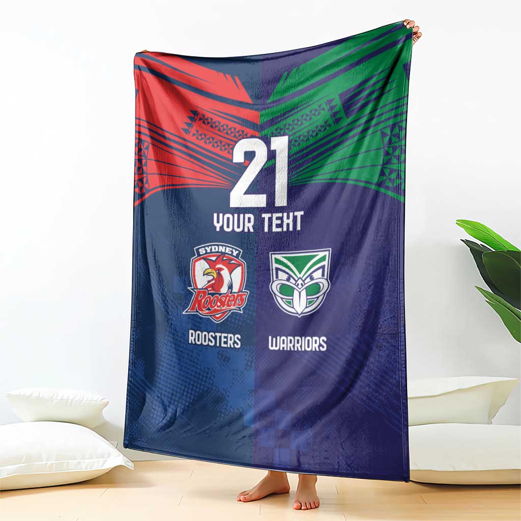 Custom Warriors-Roosters Blanket Together Sporty Style