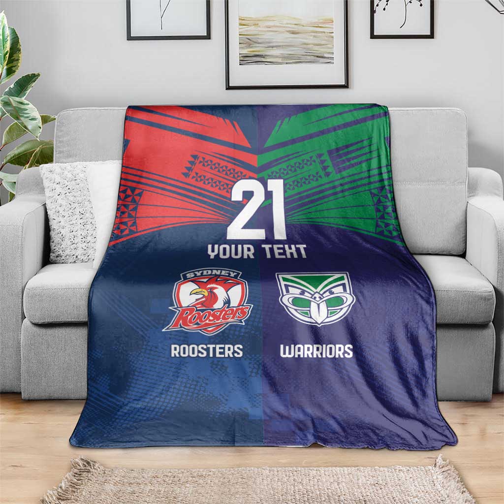 Custom Warriors-Roosters Blanket Together Sporty Style