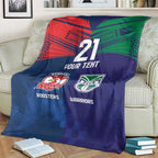 Custom Warriors-Roosters Blanket Together Sporty Style