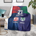 Custom Warriors-Roosters Blanket Together Sporty Style