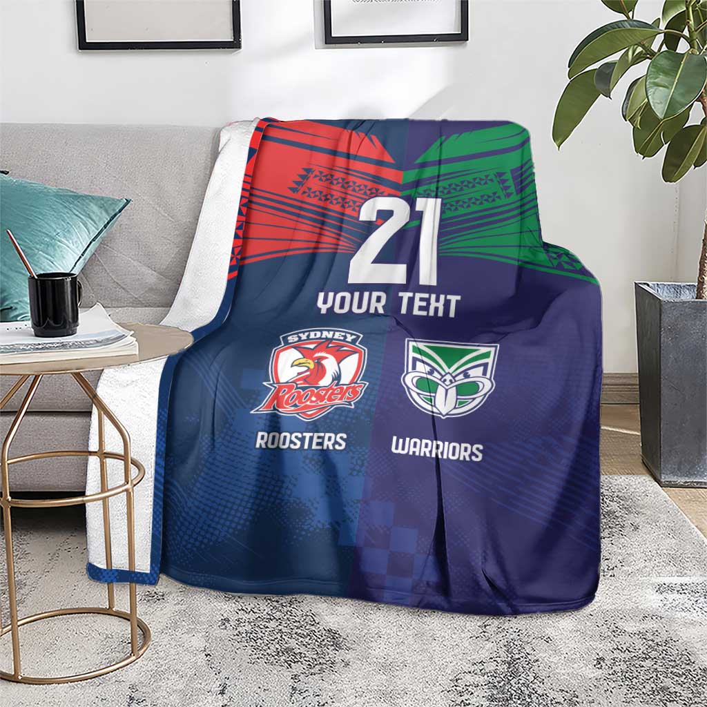 Custom Warriors-Roosters Blanket Together Sporty Style