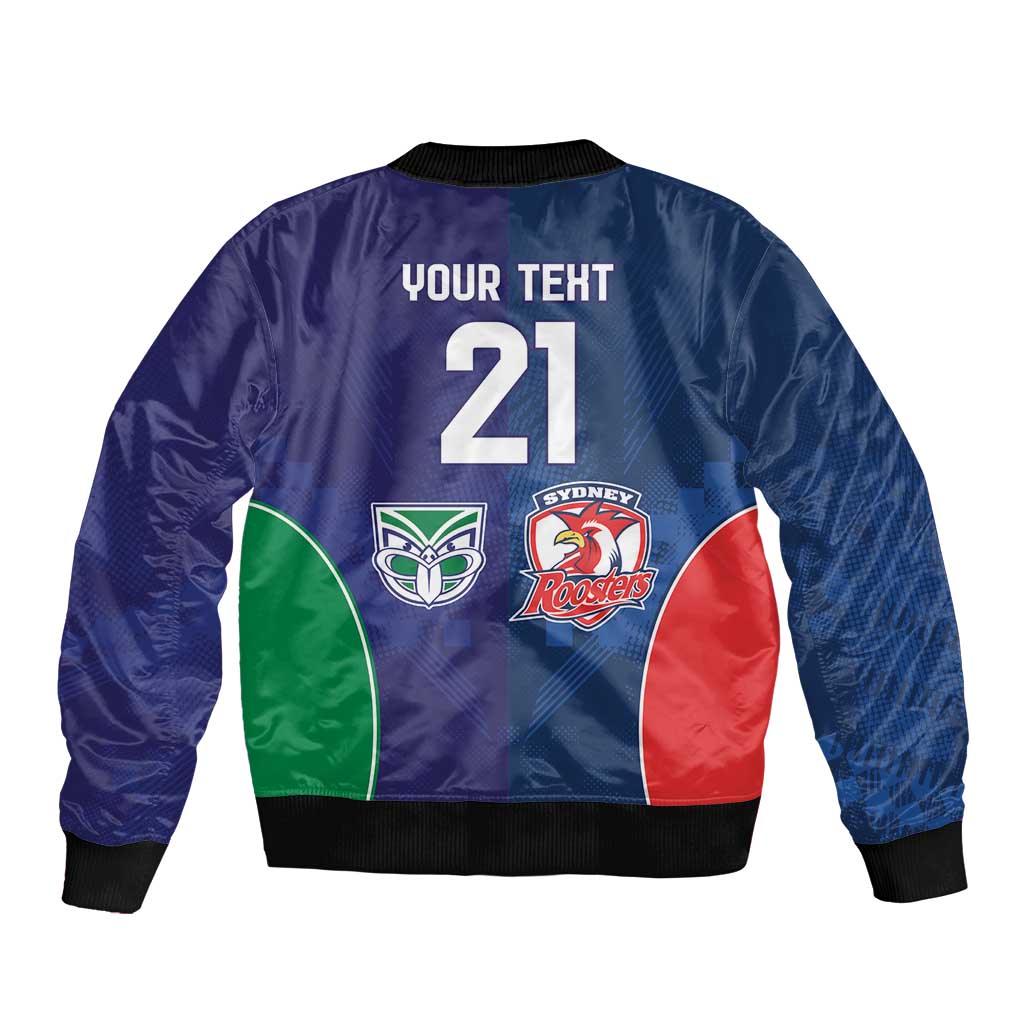 Custom Warriors-Roosters Bomber Jacket Together Sporty Style