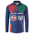 Custom Warriors-Roosters Button Sweatshirt Together Sporty Style