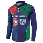 Custom Warriors-Roosters Button Sweatshirt Together Sporty Style