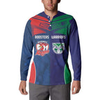 Custom Warriors-Roosters Button Sweatshirt Together Sporty Style