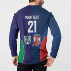 Custom Warriors-Roosters Button Sweatshirt Together Sporty Style