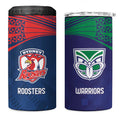 Custom Warriors-Roosters 4 in 1 Can Cooler Tumbler Together Sporty Style