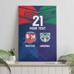 Custom Warriors-Roosters Canvas Wall Art Together Sporty Style