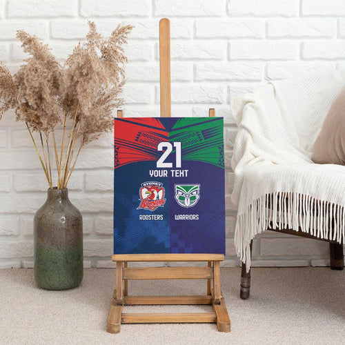 Custom Warriors-Roosters Canvas Wall Art Together Sporty Style