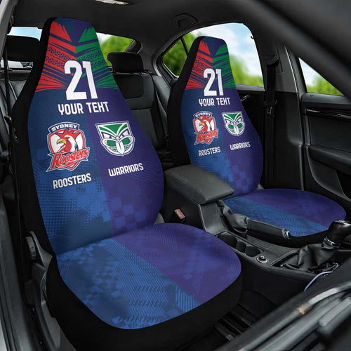 Custom Warriors-Roosters Car Seat Cover Together Sporty Style