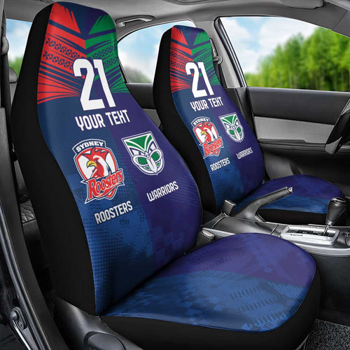 Custom Warriors-Roosters Car Seat Cover Together Sporty Style
