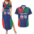 Custom Warriors-Roosters Couples Matching Summer Maxi Dress and Hawaiian Shirt Together Sporty Style