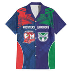 Custom Warriors-Roosters Family Matching Mermaid Dress and Hawaiian Shirt Together Sporty Style