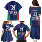 Custom Warriors-Roosters Family Matching Puletasi and Hawaiian Shirt Together Sporty Style