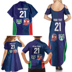 Custom Warriors-Roosters Family Matching Summer Maxi Dress and Hawaiian Shirt Together Sporty Style