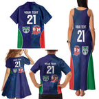 Custom Warriors-Roosters Family Matching Tank Maxi Dress and Hawaiian Shirt Together Sporty Style