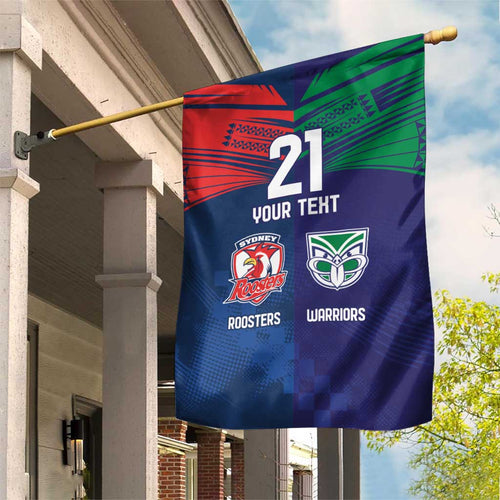 Custom Warriors-Roosters Garden Flag Together Sporty Style
