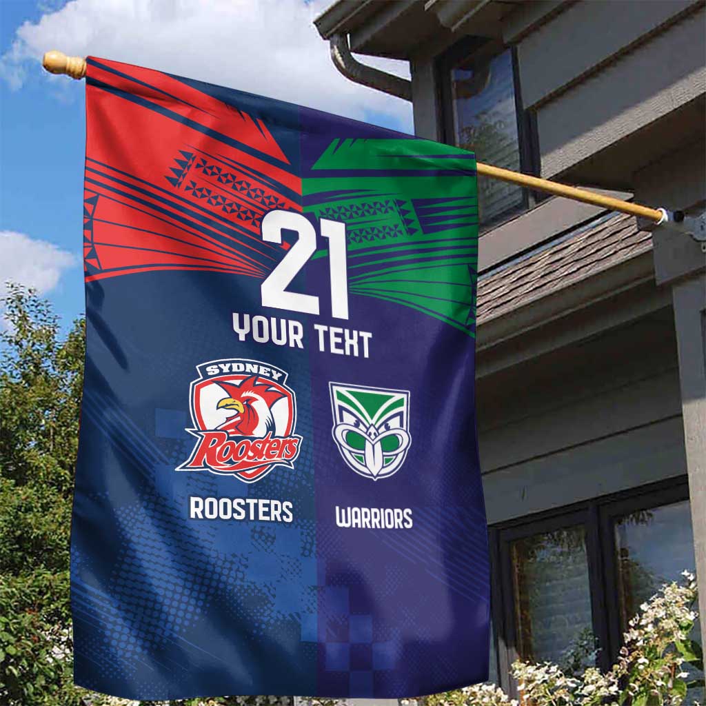 Custom Warriors-Roosters Garden Flag Together Sporty Style