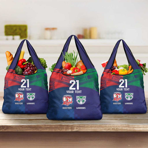 Custom Warriors-Roosters Grocery Bag Together Sporty Style