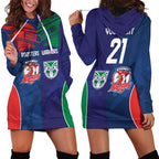 Custom Warriors-Roosters Hoodie Dress Together Sporty Style