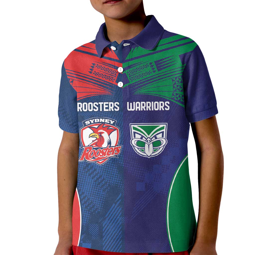 Custom Warriors-Roosters Kid Polo Shirt Together Sporty Style