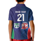 Custom Warriors-Roosters Kid Polo Shirt Together Sporty Style