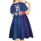 Custom Warriors-Roosters Kid Short Sleeve Dress Together Sporty Style