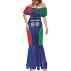 Custom Warriors-Roosters Mermaid Dress Together Sporty Style
