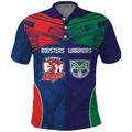 Custom Warriors-Roosters Polo Shirt Together Sporty Style