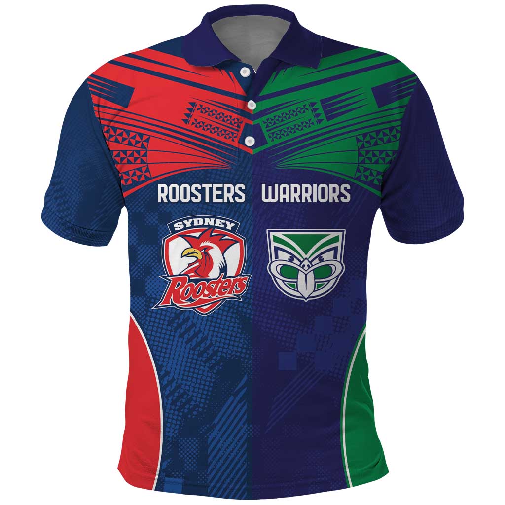 Custom Warriors-Roosters Polo Shirt Together Sporty Style