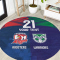 Custom Warriors-Roosters Round Carpet Together Sporty Style