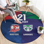 Custom Warriors-Roosters Round Carpet Together Sporty Style