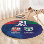 Custom Warriors-Roosters Round Carpet Together Sporty Style
