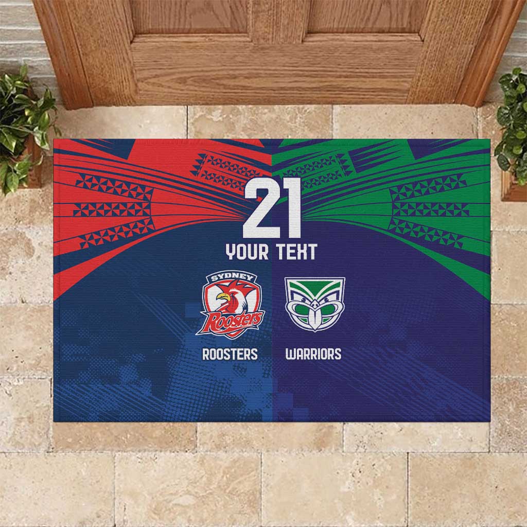 Custom Warriors-Roosters Rubber Doormat Together Sporty Style