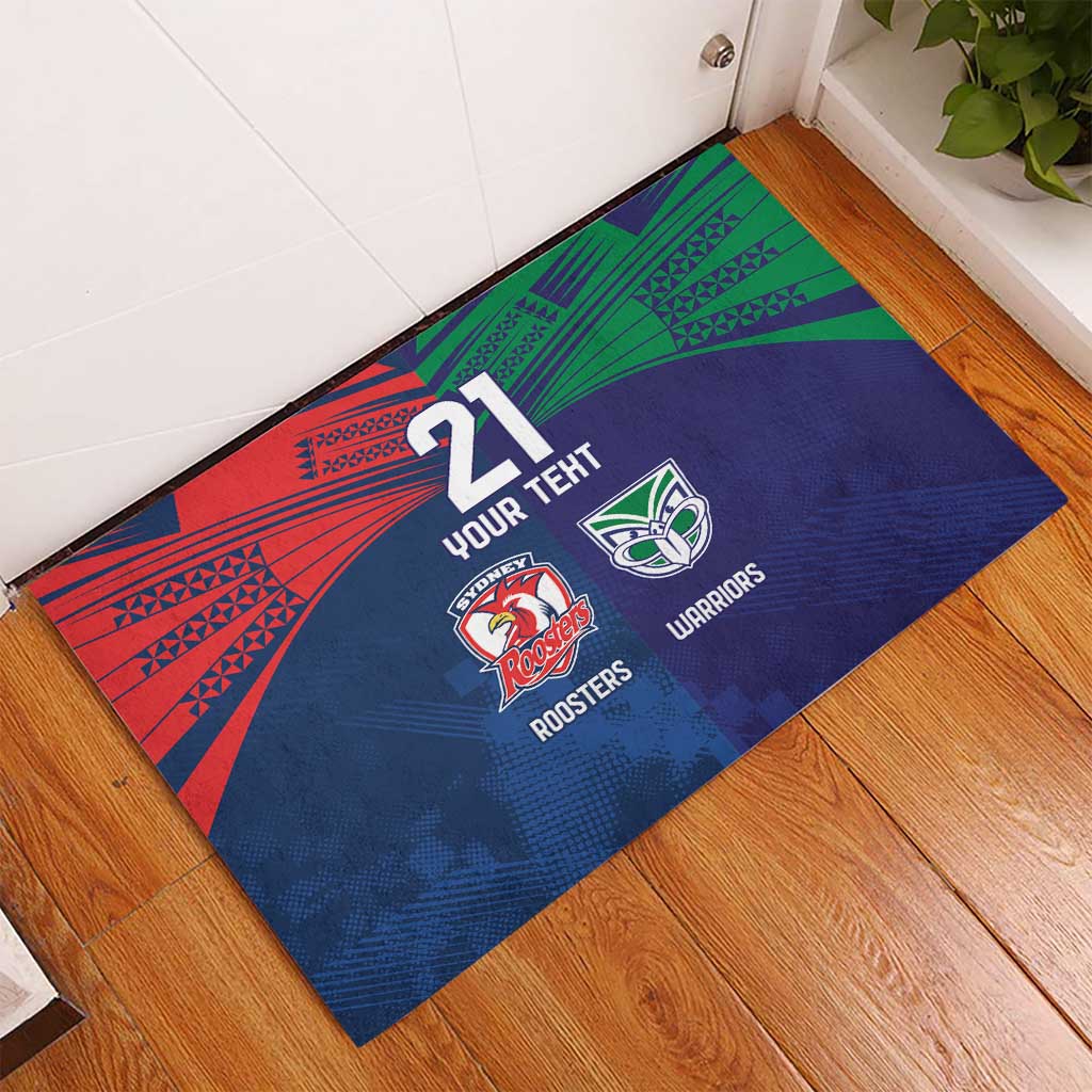 Custom Warriors-Roosters Rubber Doormat Together Sporty Style