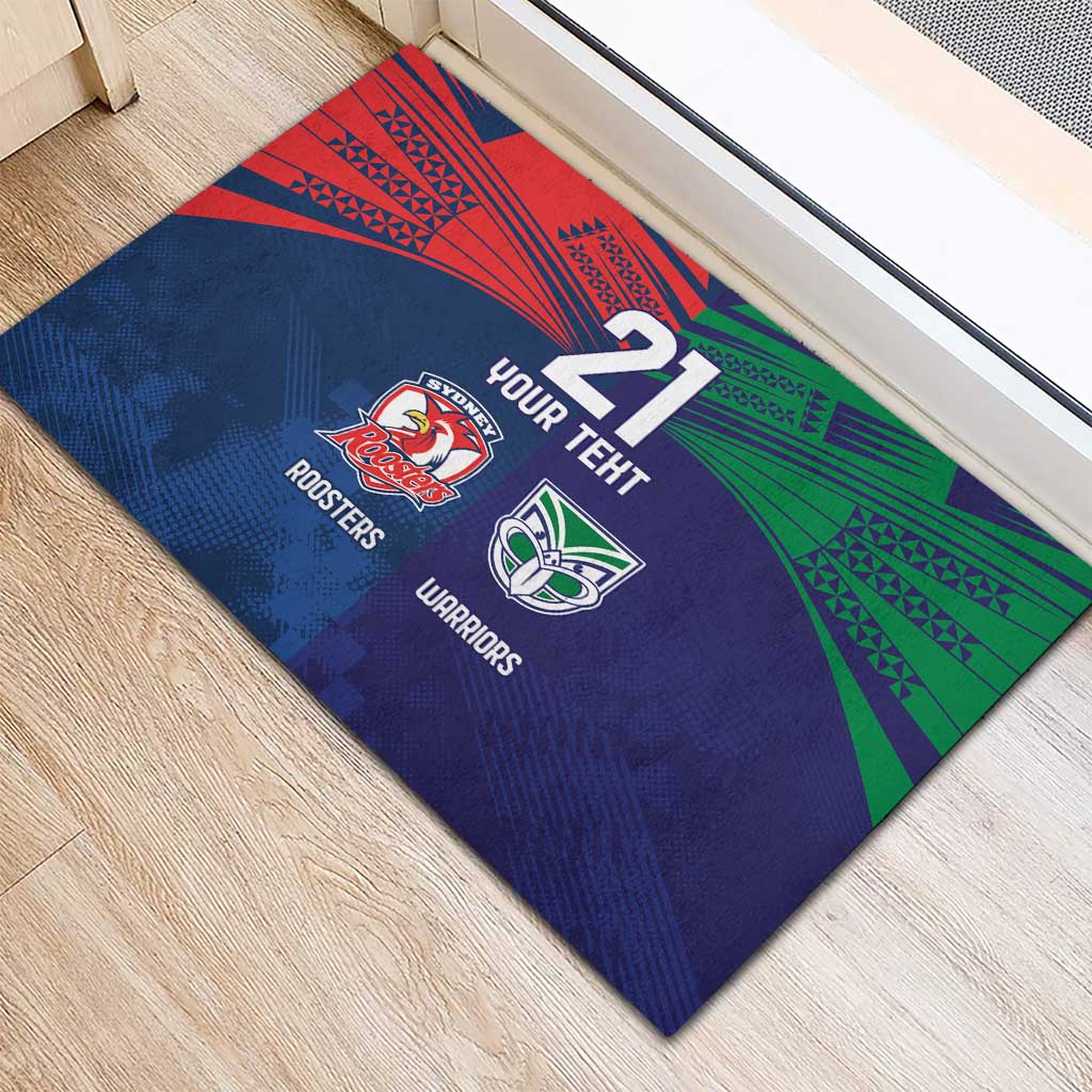 Custom Warriors-Roosters Rubber Doormat Together Sporty Style