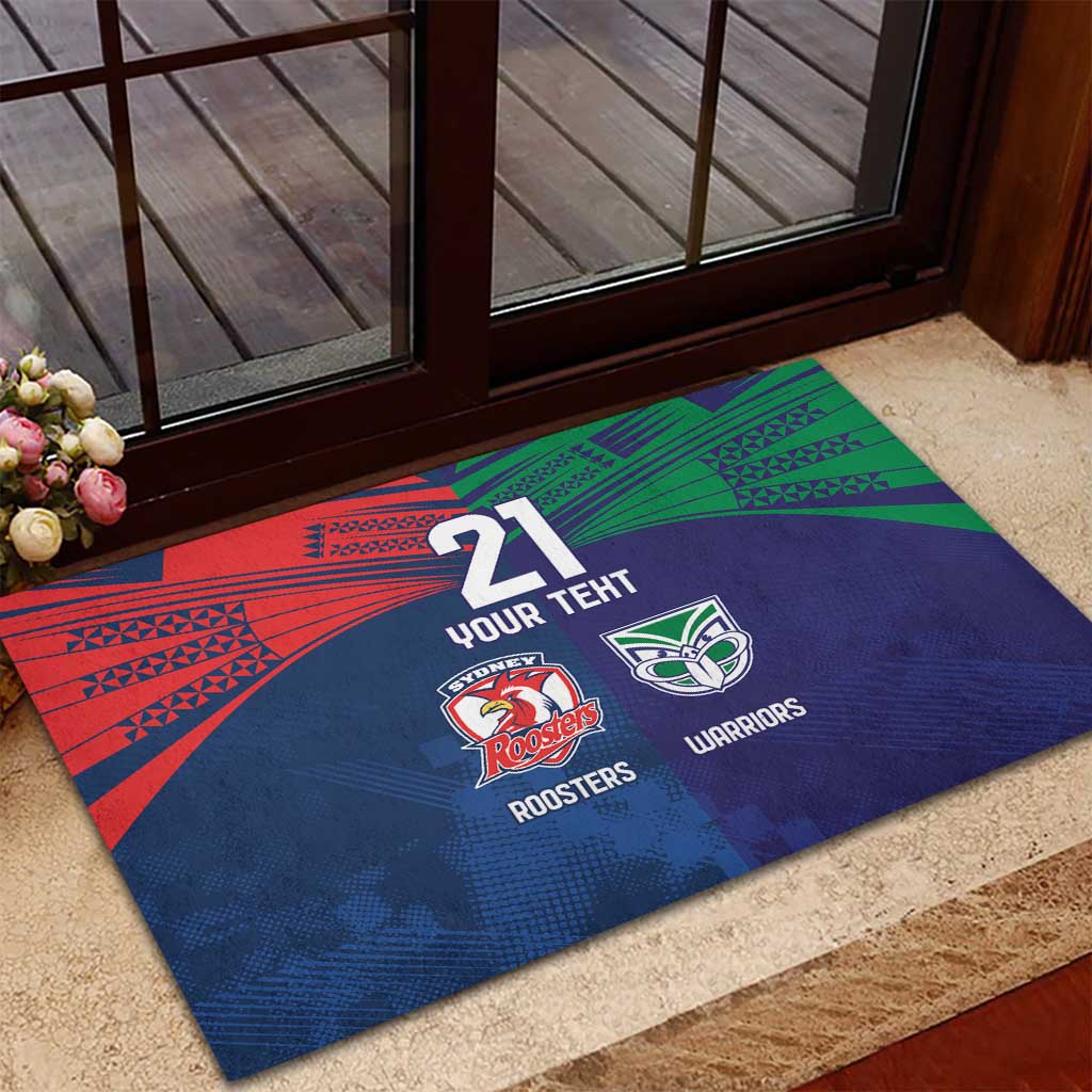 Custom Warriors-Roosters Rubber Doormat Together Sporty Style