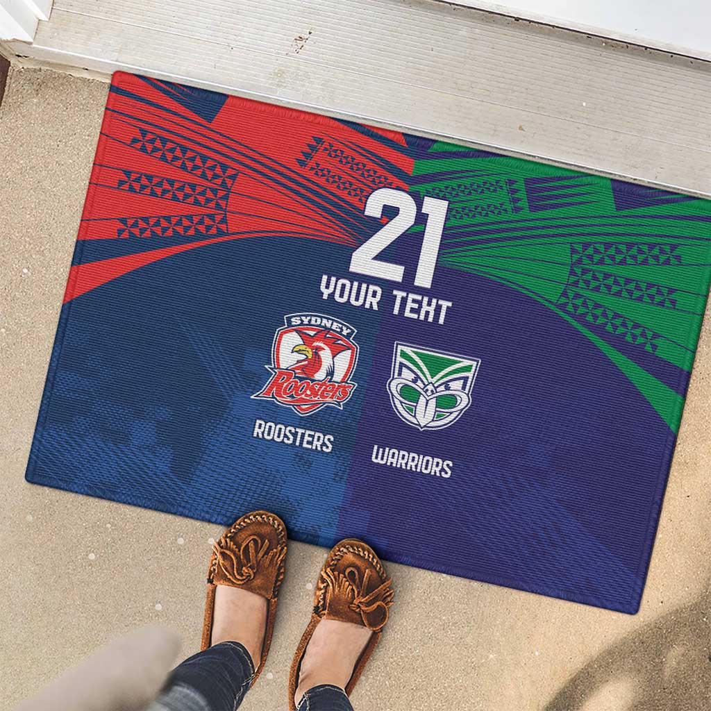 Custom Warriors-Roosters Rubber Doormat Together Sporty Style