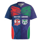 Custom Warriors-Roosters Rugby Jersey Together Sporty Style
