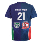 Custom Warriors-Roosters Rugby Jersey Together Sporty Style