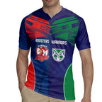 Custom Warriors-Roosters Rugby Jersey Together Sporty Style