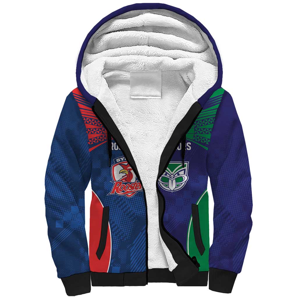 Custom Warriors-Roosters Sherpa Hoodie Together Sporty Style