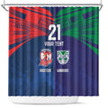 Custom Warriors-Roosters Shower Curtain Together Sporty Style