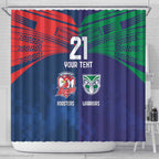 Custom Warriors-Roosters Shower Curtain Together Sporty Style
