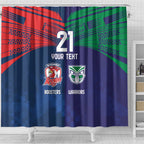 Custom Warriors-Roosters Shower Curtain Together Sporty Style