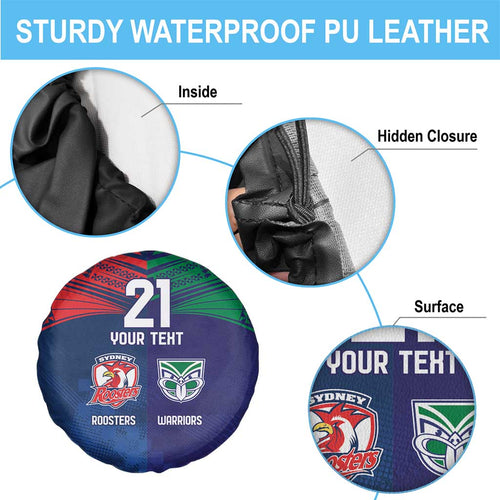 Custom Warriors-Roosters Spare Tire Cover Together Sporty Style