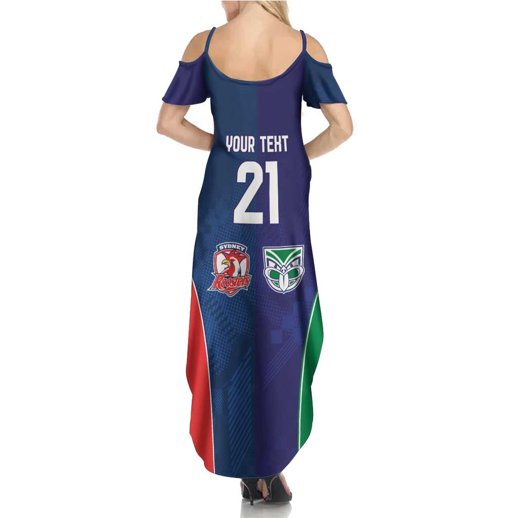 Custom Warriors-Roosters Summer Maxi Dress Together Sporty Style