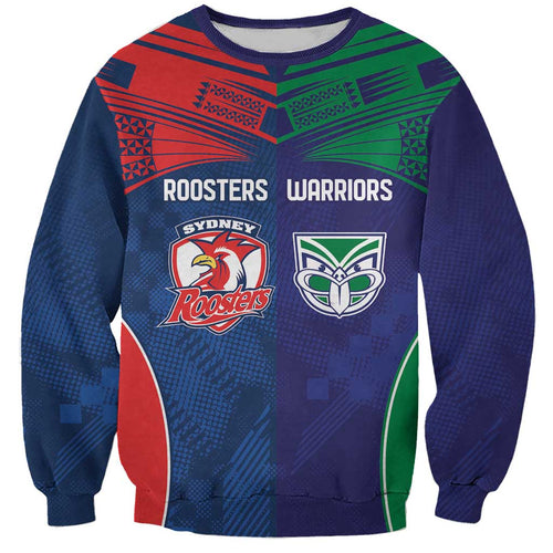 Custom Warriors-Roosters Sweatshirt Together Sporty Style
