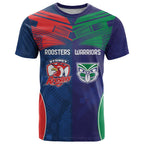 Custom Warriors-Roosters T Shirt Together Sporty Style